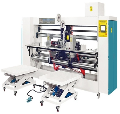 অর্ধ স্বয়ংক্রিয় ডাবল হেড সেলাই মেশিন 7180mm 11kw জন্য corrugated কার্টন
